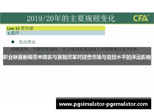 职业联赛新规带来降薪与赛制改革对球员市场与竞技水平的深远影响